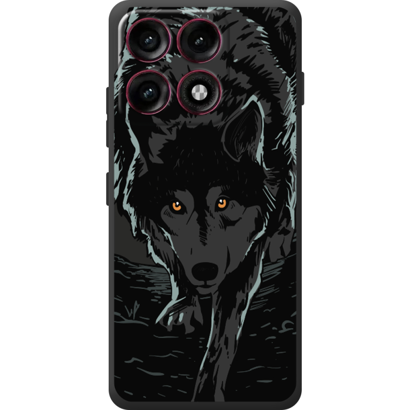 Чорний чохол BoxFace Moto Edge 70 Pro Wolf