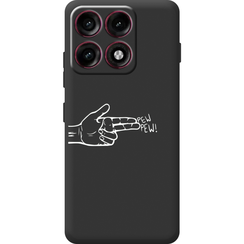 Чорний чохол BoxFace Moto Edge 70 Pro Pew Pew