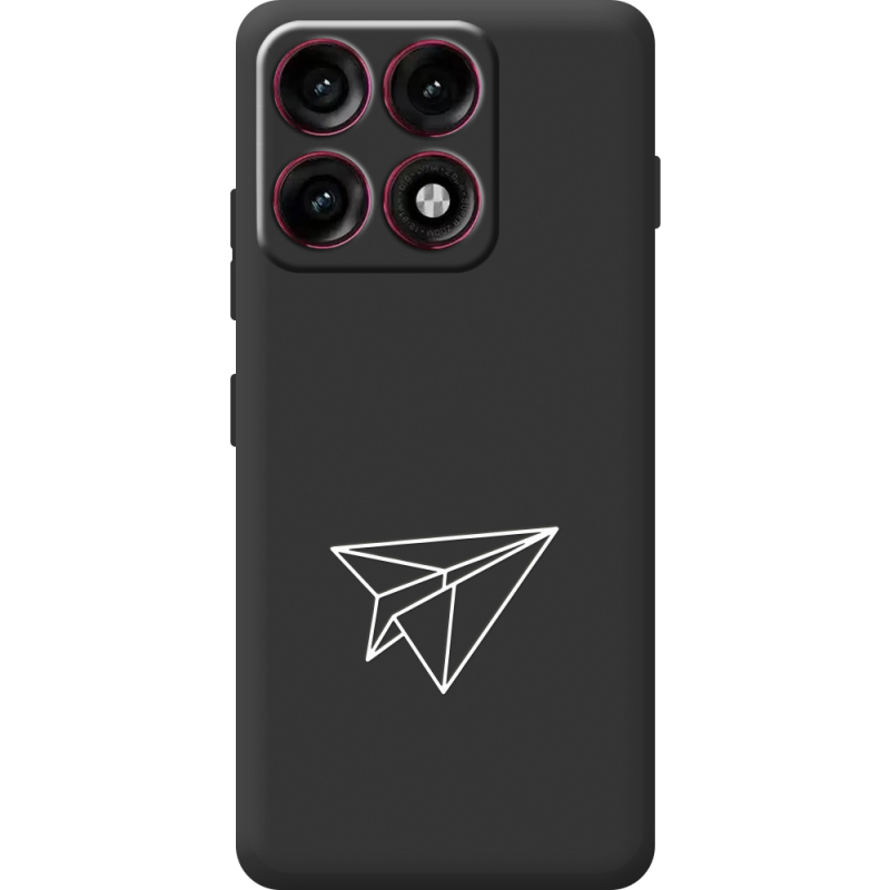 Чорний чохол BoxFace Moto Edge 70 Pro Paper Plane