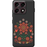 Чорний чохол BoxFace Moto Edge 70 Pro Ukrainian Ornament