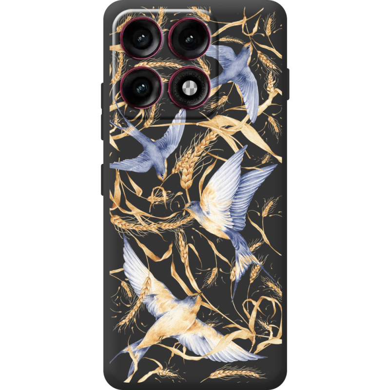 Чорний чохол BoxFace Moto Edge 70 Pro Ластівки
