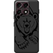 Чорний чохол BoxFace Moto Edge 70 Pro Grizzly Bear
