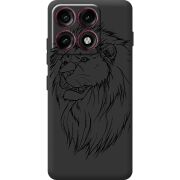 Чорний чохол BoxFace Moto Edge 70 Pro Lion
