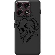 Чорний чохол BoxFace Moto Edge 70 Pro Skull and Roses