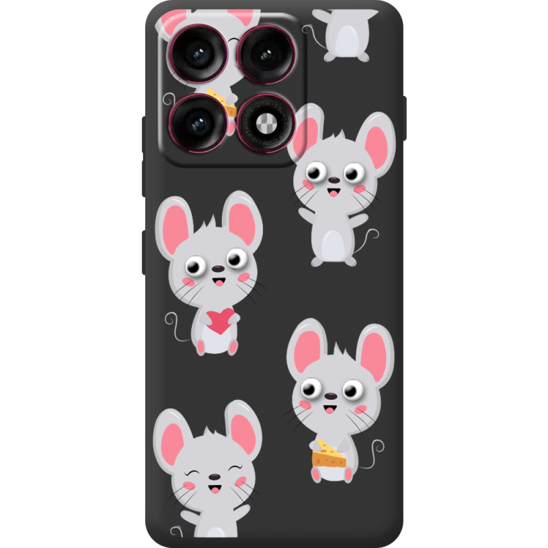 Прозорий чохол BoxFace Moto Edge 70 Pro с 3D-глазками Mouse