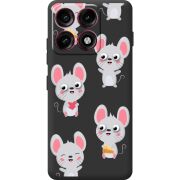 Прозорий чохол BoxFace Moto Edge 70 Pro с 3D-глазками Mouse