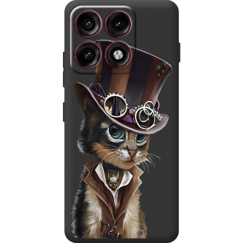 Прозорий чохол BoxFace Moto Edge 70 Pro Steampunk Cat