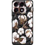 Прозорий чохол BoxFace Moto Edge 70 Pro Cotton flowers