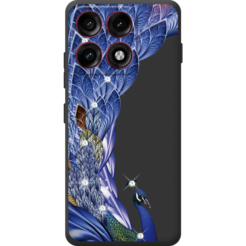 Чохол зі стразами Moto Edge 70 Pro Peafowl