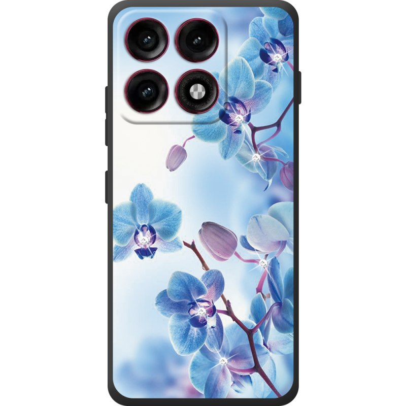 Чохол зі стразами Moto Edge 70 Pro Orchids