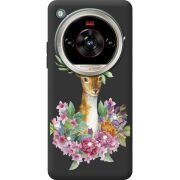 Чохол зі стразами Nubia Focus 2 Ultra Deer with flowers