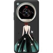 Чохол зі стразами Nubia Focus 2 Ultra Girl in the green dress