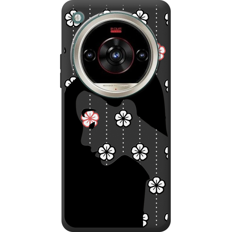 Чорний чохол BoxFace Nubia Focus 2 Ultra Flower Hair
