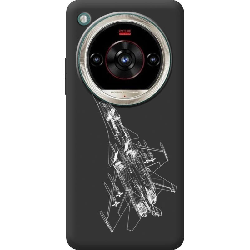 Чорний чохол BoxFace Nubia Focus 2 Ultra Військовий літак