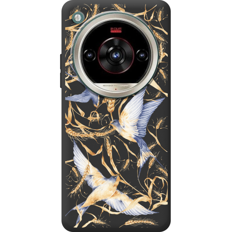Чорний чохол BoxFace Nubia Focus 2 Ultra Ластівки