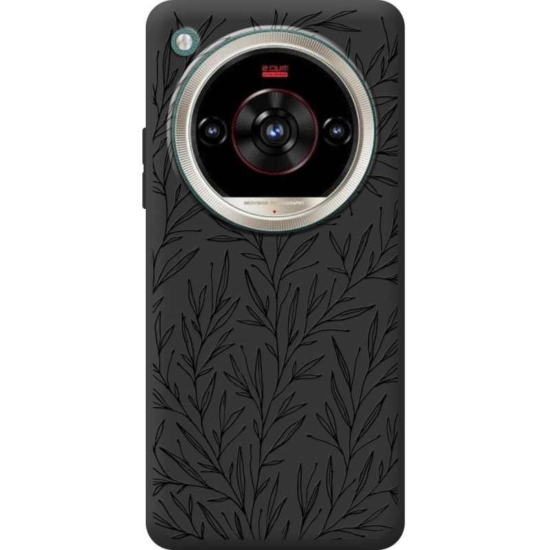 Чорний чохол BoxFace Nubia Focus 2 Ultra Leaves