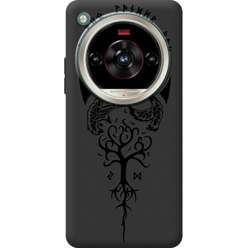 Чорний чохол BoxFace Nubia Focus 2 Ultra Hugin and Munin