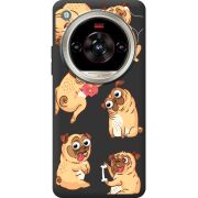 Прозорий чохол BoxFace Nubia Focus 2 Ultra с 3D-глазками Pug