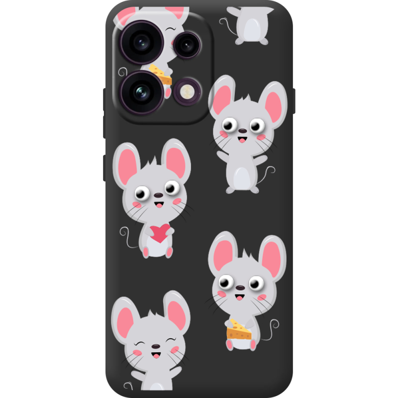 Прозорий чохол BoxFace OPPO Reno 16 Pro с 3D-глазками Mouse