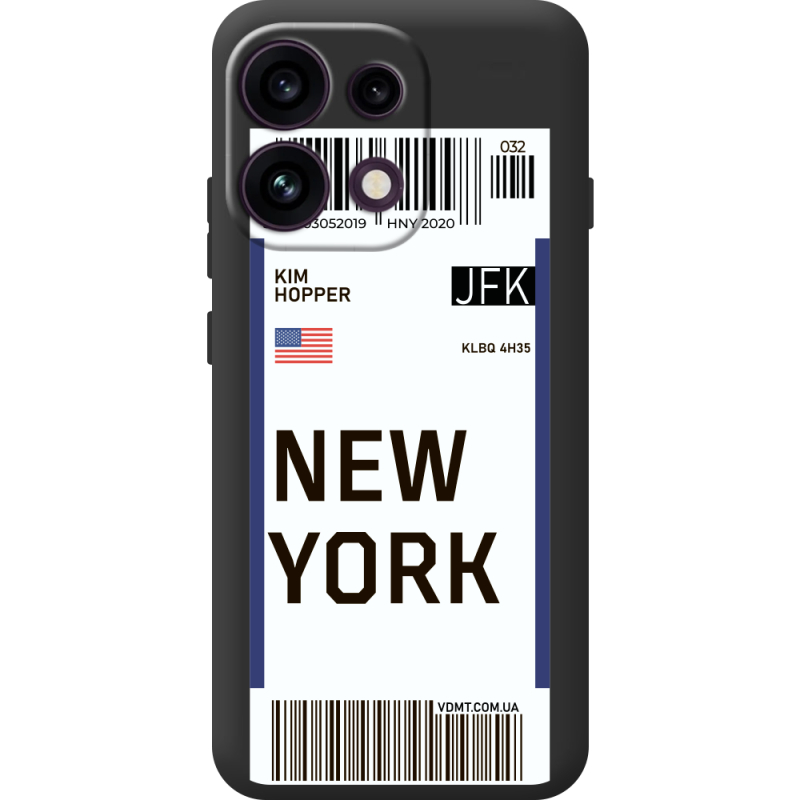 Прозорий чохол BoxFace OPPO Reno 16 Pro Ticket New York
