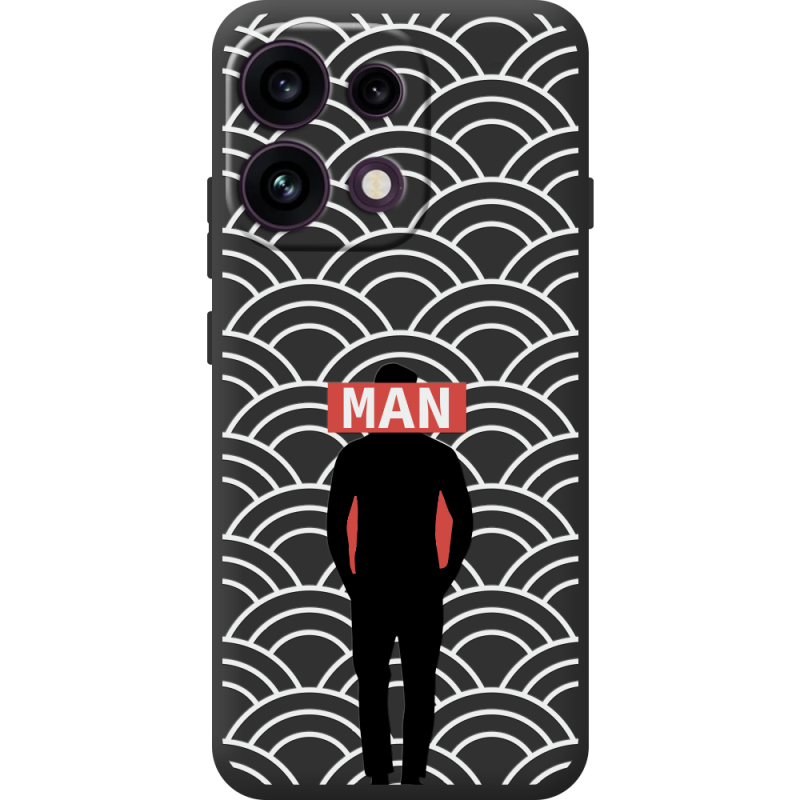 Чорний чохол BoxFace OPPO Reno 16 Pro Man Pattern