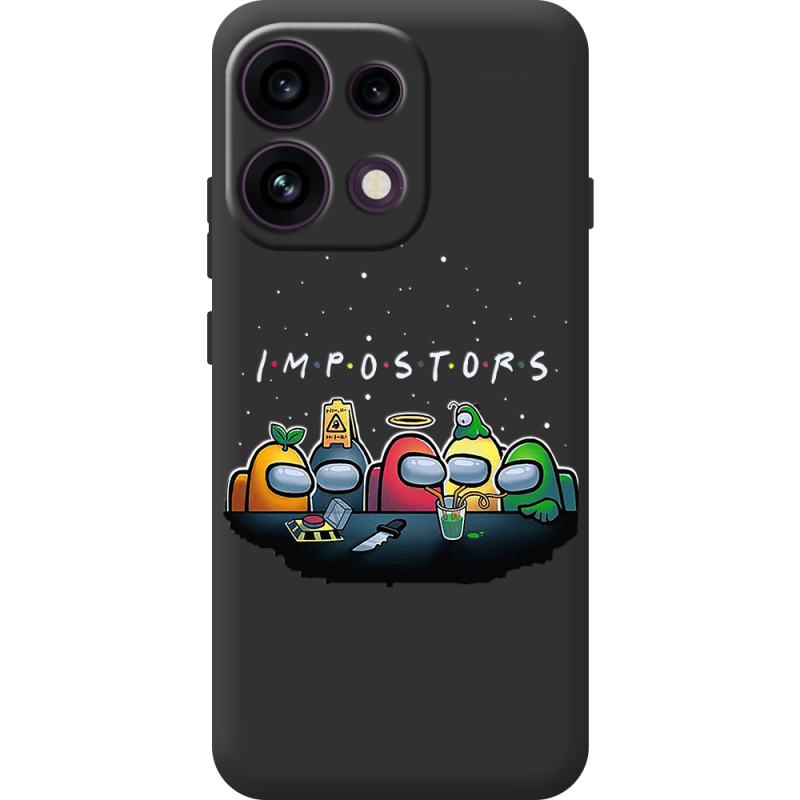 Чорний чохол BoxFace OPPO Reno 16 Pro Among Us Impostors