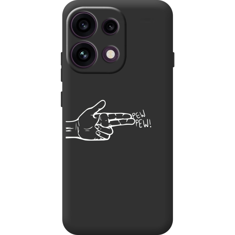 Чорний чохол BoxFace OPPO Reno 16 Pro Pew Pew