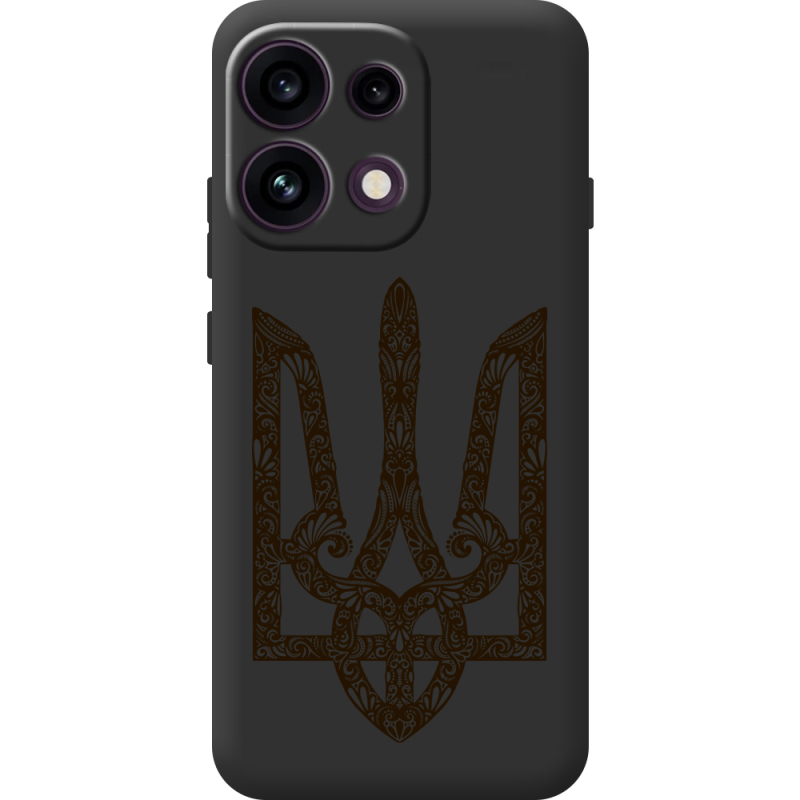 Чорний чохол BoxFace OPPO Reno 16 Pro Ukrainian Trident