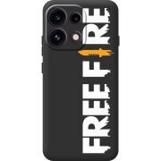 Чорний чохол BoxFace OPPO Reno 16 Pro Free Fire White Logo