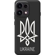 Чорний чохол BoxFace OPPO Reno 16 Pro Тризуб монограмма ukraine