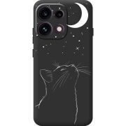 Чорний чохол BoxFace OPPO Reno 16 Pro Місячний кіт