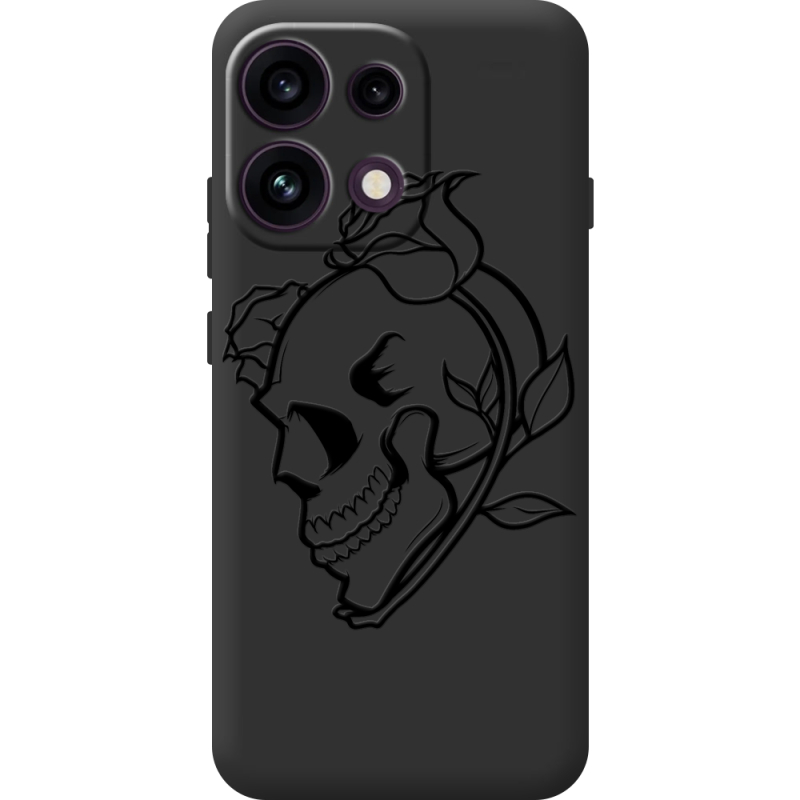 Чорний чохол BoxFace OPPO Reno 16 Pro Skull and Roses