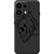 Чорний чохол BoxFace OPPO Reno 16 Pro Skull and Roses