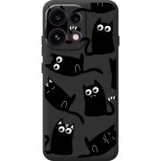 Прозорий чохол BoxFace OPPO Reno 16F с 3D-глазками Black Kitty