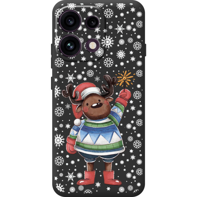 Прозорий чохол BoxFace OPPO Reno 16F Christmas Deer with Snow