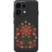 Чорний чохол BoxFace OPPO Reno 16F Ukrainian Ornament