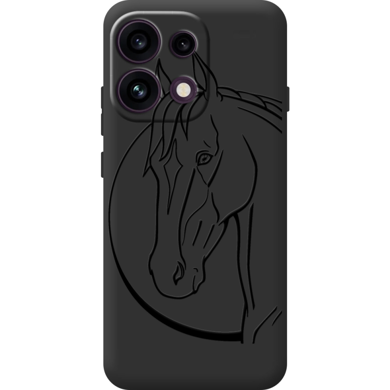 Чорний чохол BoxFace OPPO Reno 16F Horse