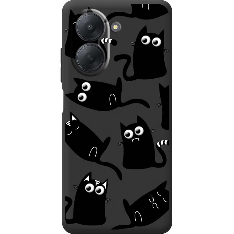 Прозорий чохол BoxFace Xiaomi Redmi A7 с 3D-глазками Black Kitty