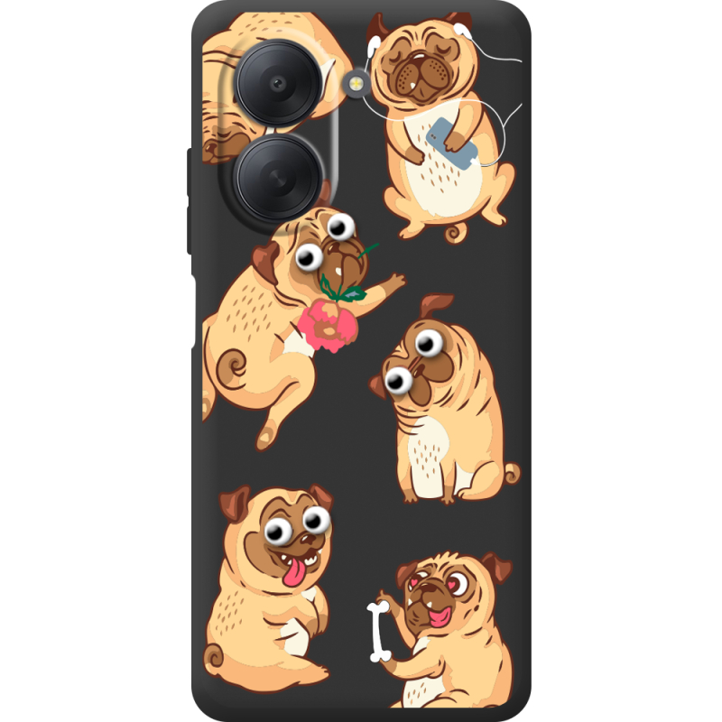 Прозорий чохол BoxFace Xiaomi Redmi A7 с 3D-глазками Pug