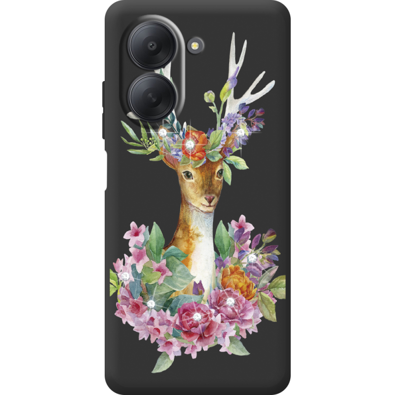 Чохол зі стразами Xiaomi Redmi A7 Deer with flowers