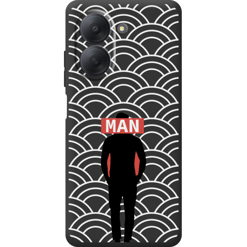Чорний чохол BoxFace Xiaomi Redmi A7 Man Pattern