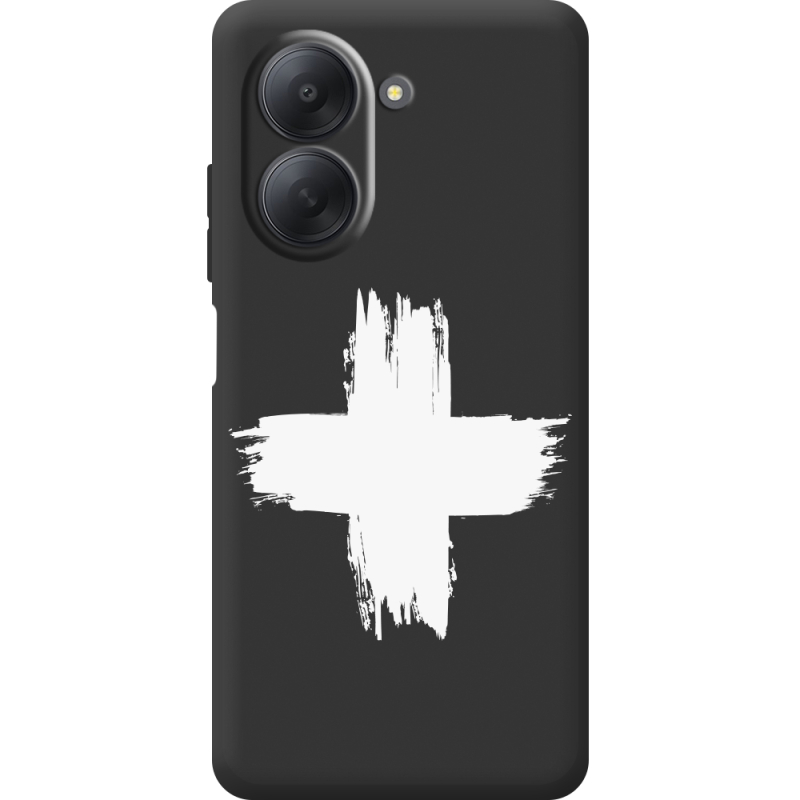 Чорний чохол BoxFace Xiaomi Redmi A7 Білий хрест ЗСУ