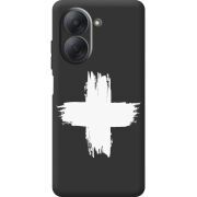 Чорний чохол BoxFace Xiaomi Redmi A7 Білий хрест ЗСУ