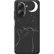 Чорний чохол BoxFace Xiaomi Redmi A7 Місячний кіт