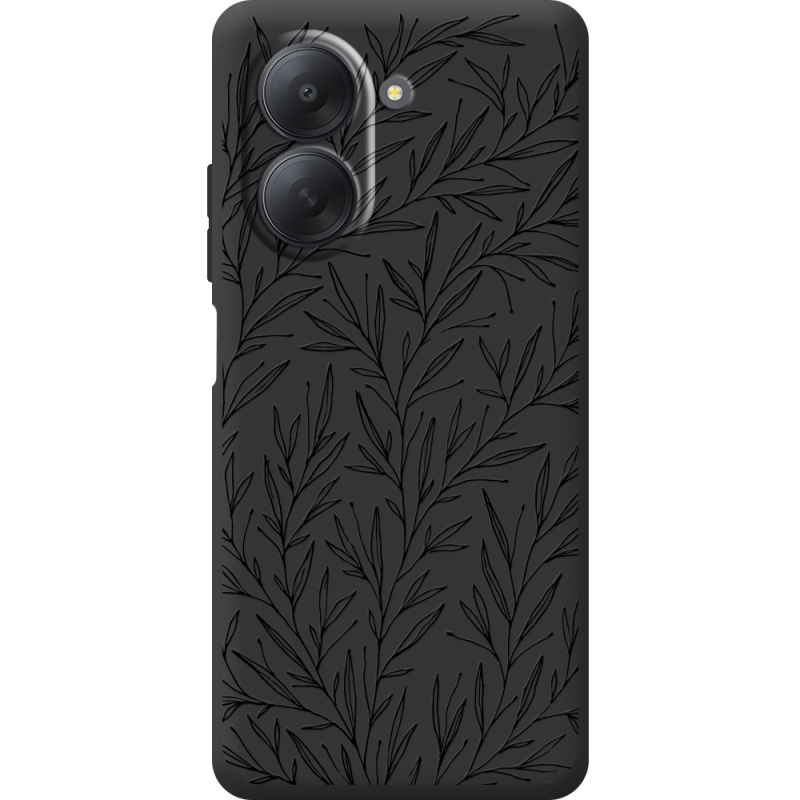 Чорний чохол BoxFace Xiaomi Redmi A7 Leaves