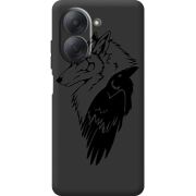 Чорний чохол BoxFace Xiaomi Redmi A7 Wolf and Raven