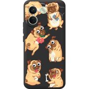Прозорий чохол BoxFace Xiaomi Redmi Note 17 Pro Max с 3D-глазками Pug