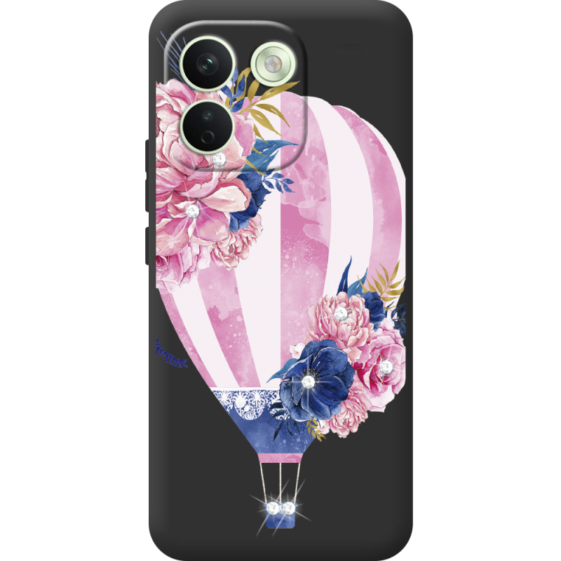 Чохол зі стразами Xiaomi Redmi Note 17 Pro Max Pink Air Baloon