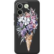 Чохол зі стразами Xiaomi Redmi Note 17 Pro Max Ice Cream Flowers