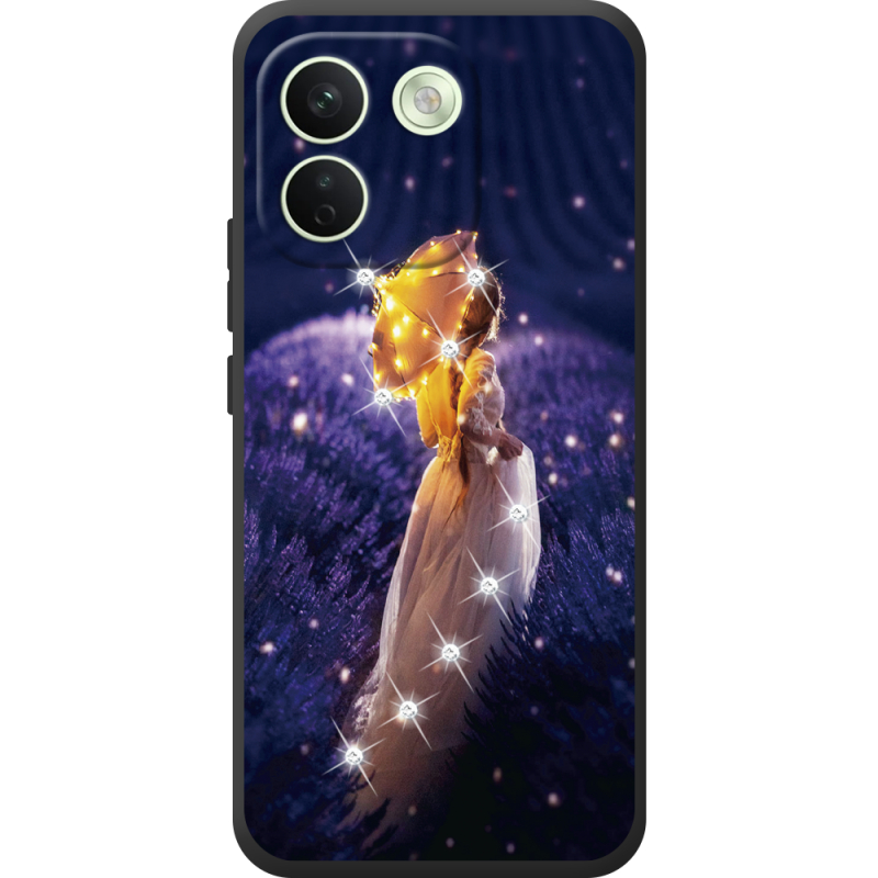 Чохол зі стразами Xiaomi Redmi Note 17 Pro Max Girl with Umbrella